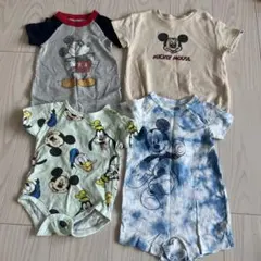お値下げ！GAP futafuta ミッキーロンパース 80センチ4点セット