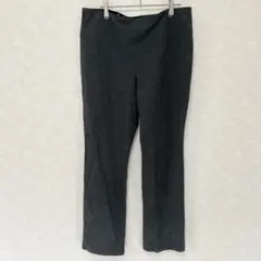 ストレッチパンツ ウエストゴム 美脚 楽ちん チャコールグレー LL 3L