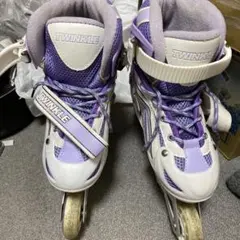 TWINKLE インラインスケート ホワイト/パープル　23cm