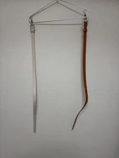 ホワイト、オレンジレザーベルト2セット