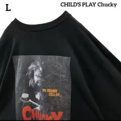 Child'sPlayチャイルドプレイ チャッキー映画プリントロンT刺繍ロゴ古着