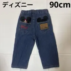 Littc ミッキーマウスコラボ　デニムパンツ　ワイドパンツ　90cm しまむら