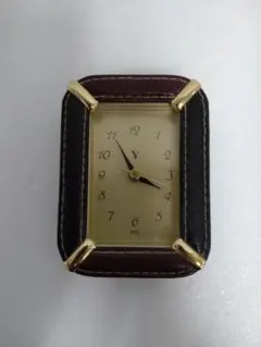 イタリア製 アナログ置時計 ゴールド