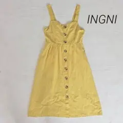 イング INGNI ジャンパースカート S相当 からし色　膝下丈