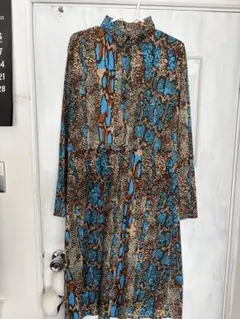 ZARA TRAFLUC スネークパターン ワンピース