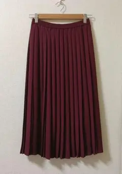 ユニクロ　UNIQLO　ロングスカート　M　ボルドー　赤紫