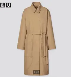 値下げ　ユニクロユーUNIQLO U コットンロングコート　カーキ　L