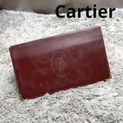Cartier カルティエ マストライン 長財布 レザー ボルドー フロントロゴのサムネイル