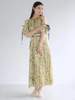 SNIDEL スナイデル　2WAYボリュームスリーブプリントワンピース