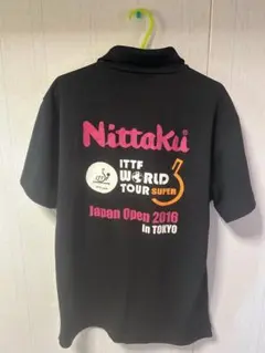 Nittaku Japan Open 2016 ポロシャツ 黒