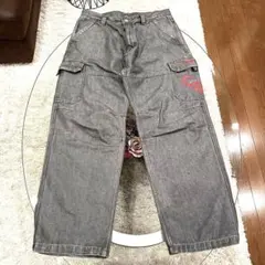 ✨希少✨良品✨PIKO ピコ ブラックデニム ロゴ刺繍 y2k ストリート XL