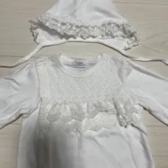 cocobaby レース付きロンパース 60