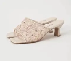 DIANA ダイアナ 花柄ビジューバックルミュール サンダル Lサイズ 新品