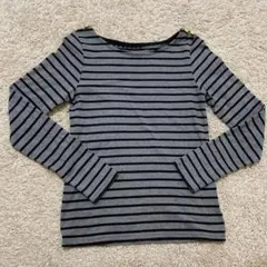 ボーダーカットソー 長袖