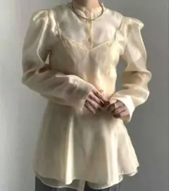 Ameri BUSTIER LAYERED SHEER SHIRTのサムネイル