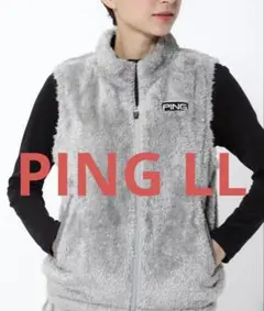 ピンゴルフ　ボアフリースフルジップブルゾン　ベスト　LL