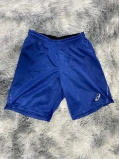 アシックス　ハーフパンツ　ブルー　青　XL