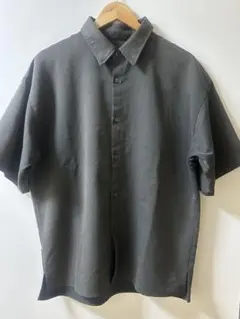 【CLEL】ルーズ半袖レギュラーカラーシャツ