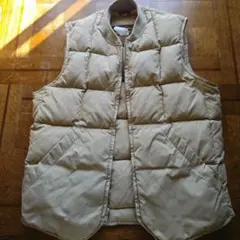 ビンテージ 80s Eddie Bauer ベージュ ダウンベスト