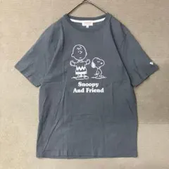 ピーナッツ　スヌーピー　プリントTシャツ　半袖　チャコール　Mのサムネイル