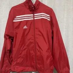 adidas ナイロン・レッドジャケット トラックジャケット