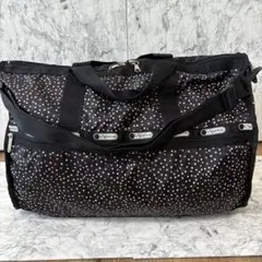 美品レスポートサック ボストンバック 黒 星 ショルダーバッグ 大容量 2way