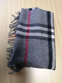 大判 ショール ストール ひざ掛け 羽織り チェック グレー