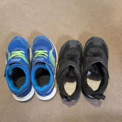 asics スニーカー 青　イフミー　/黒 ベルクロ付き