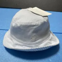 新品タグ付き★ラルフローレン★リバーシブルbaby帽子★48㎝★ブルー✖️チェック