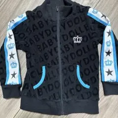 BABYDOLL トレーナー 黒/青 ロゴ入り