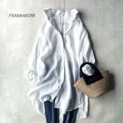 ZARA WOMAN リネンシャツ 麻100% ゆったり 体型カバー XL相当 - メルカリ