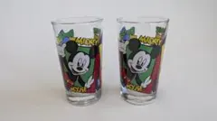 ミッキー・ミニー・ドナルド ガラスコップ 2個セット