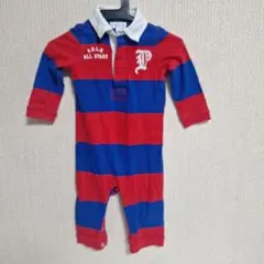 Ralph Lauren ストライプロンパース 9M