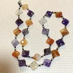 天然石パールネックレス