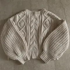 ケーブルニット 長袖