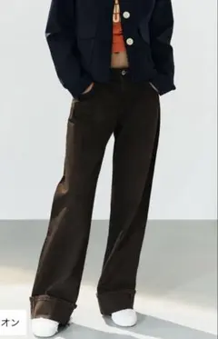 ZARA ザラ　ブラウン　デニム　パンツ