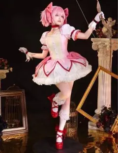 魔法少女まどかマギカ まどマギ 鹿目まどか コスプレ 衣装 ウィッグセット 鹿目まどか コスチュームセット 魔法少女Ver. [魔法少女まどか