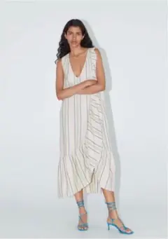 美品◽︎ZARA ザラ ストライプ ワンピース S 2019