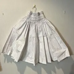 【美品】フラダンス用パウスカート（丈70cm / 4本ゴム）モンステラ柄