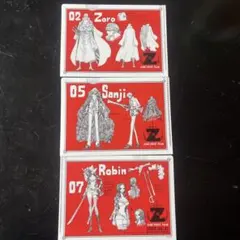 ワンピース FILM Z 前売券特典　ミニクリアファイル　3枚セット
