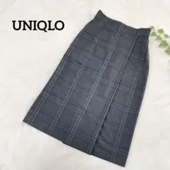 ユニクロ❤️タイトスカート ミモレ丈 チェック柄 オフィスカジュアル 大人女子