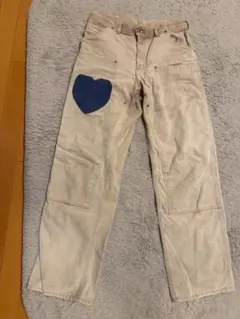 希少ヴィンテージ カーハート ダブルニー パンツ ハートパッチ