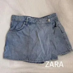 ZARA デニム ラップショートパンツ