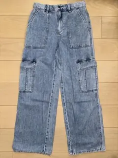 GU カーゴパンツ デニム ワイドシルエット