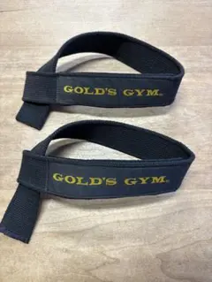 GOLD'S GYM トレーニング　リストラップ 黒のサムネイル