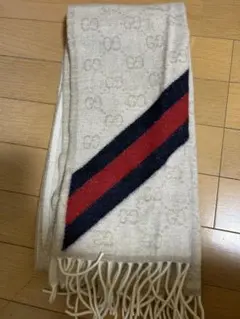 （未使用！）お値下げ可能！ GUCCI GGロゴ ストライプ マフラー