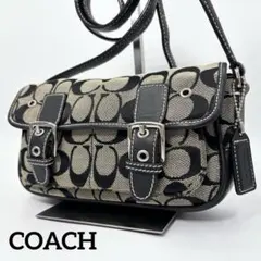 COACH シグネチャー ミニショルダーバッグ 6844 キャンバス コーチ