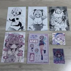 のあ先輩はともだち。 非売品特典7点セット イラストカード ステッカー