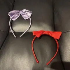 リボンデザインカチューシャ2点セット