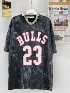 BULLS 23 ブラック Tシャツ オーバーサイズ